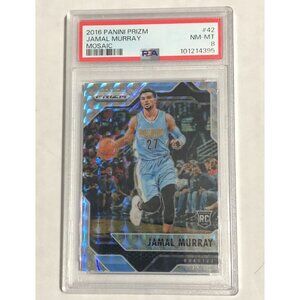 2016-17 Panini Mosaic Prizm #42 Jamal Murray Nuggets RC Rookie PSA 8